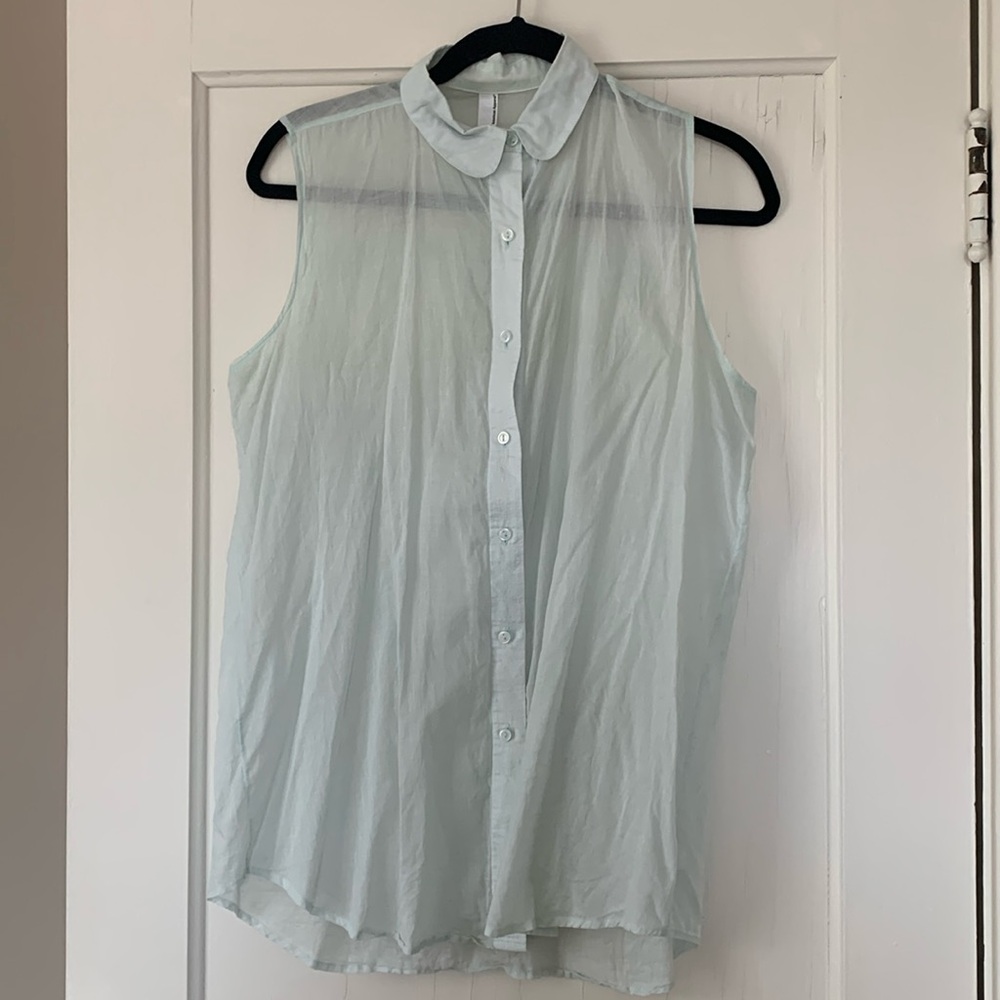 American Apparel sleeveless button up